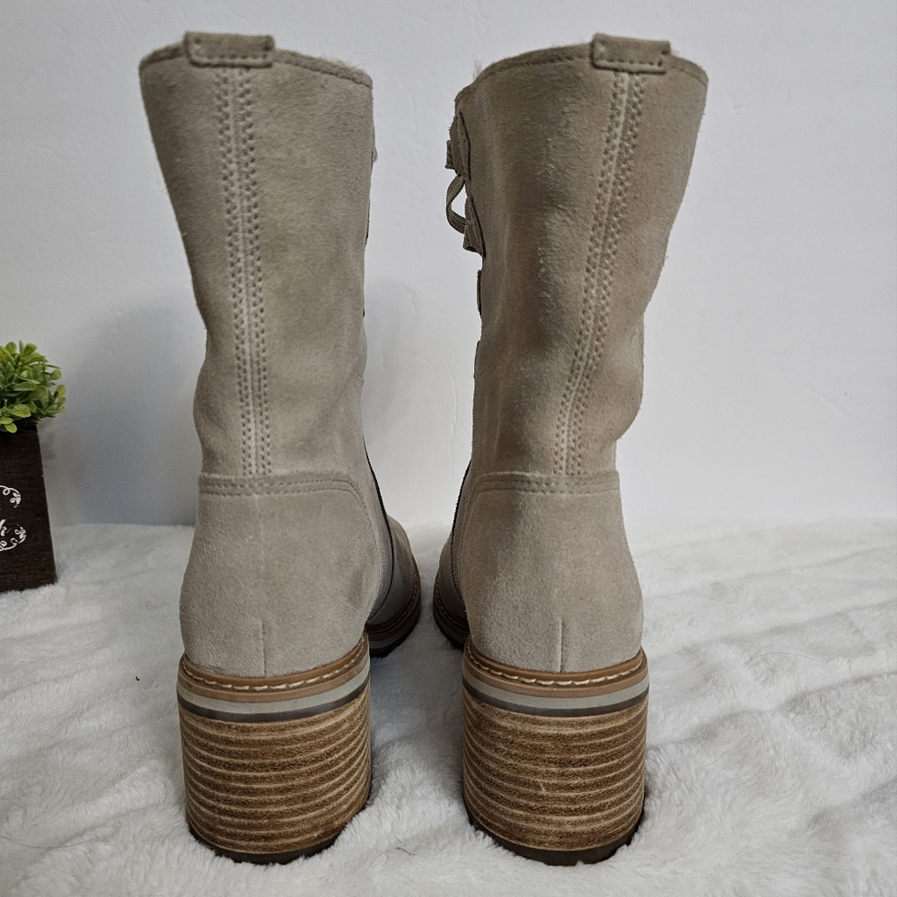 Timberland Womens Sienna Suede High Waterproof Mid Faux Fur Lined Lug Heel Boot - Picture 5 of 16